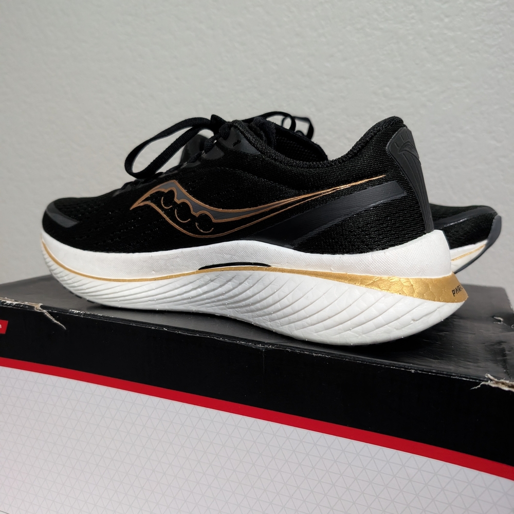 Saucony Womens Endorphin Speed 3 Black Goldstruck Running Shoes - Size 9 M - Picture 7 of 10